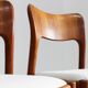 Set of 8 vintage Danish dining chairs by Niels Koefoed 1960s teak