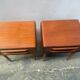 Teak bedside tables with oak legs attributed to Johannes Andersen, 1964, set of 2