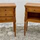 Pair of vintage fruitwood bedside tables from the 1960s.