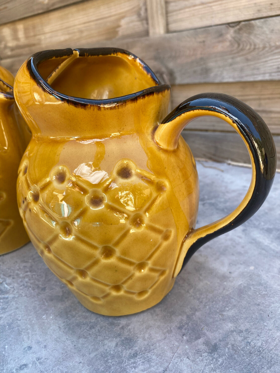 Pair of vintage pitchers