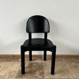 Blackened rainer daumiller mid-century pine dining chair