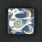 Glazed earthenware box signed nils thorsson / 1960-1970 / perfect condition