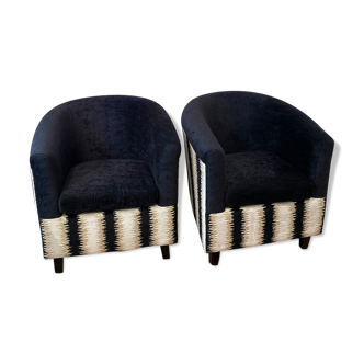 Pair of French Art Deco armchairs