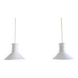 Set of 2 small 'Apoteker' pendant lamps by Sidse Werner for Holmegaard, Denmark 1980's