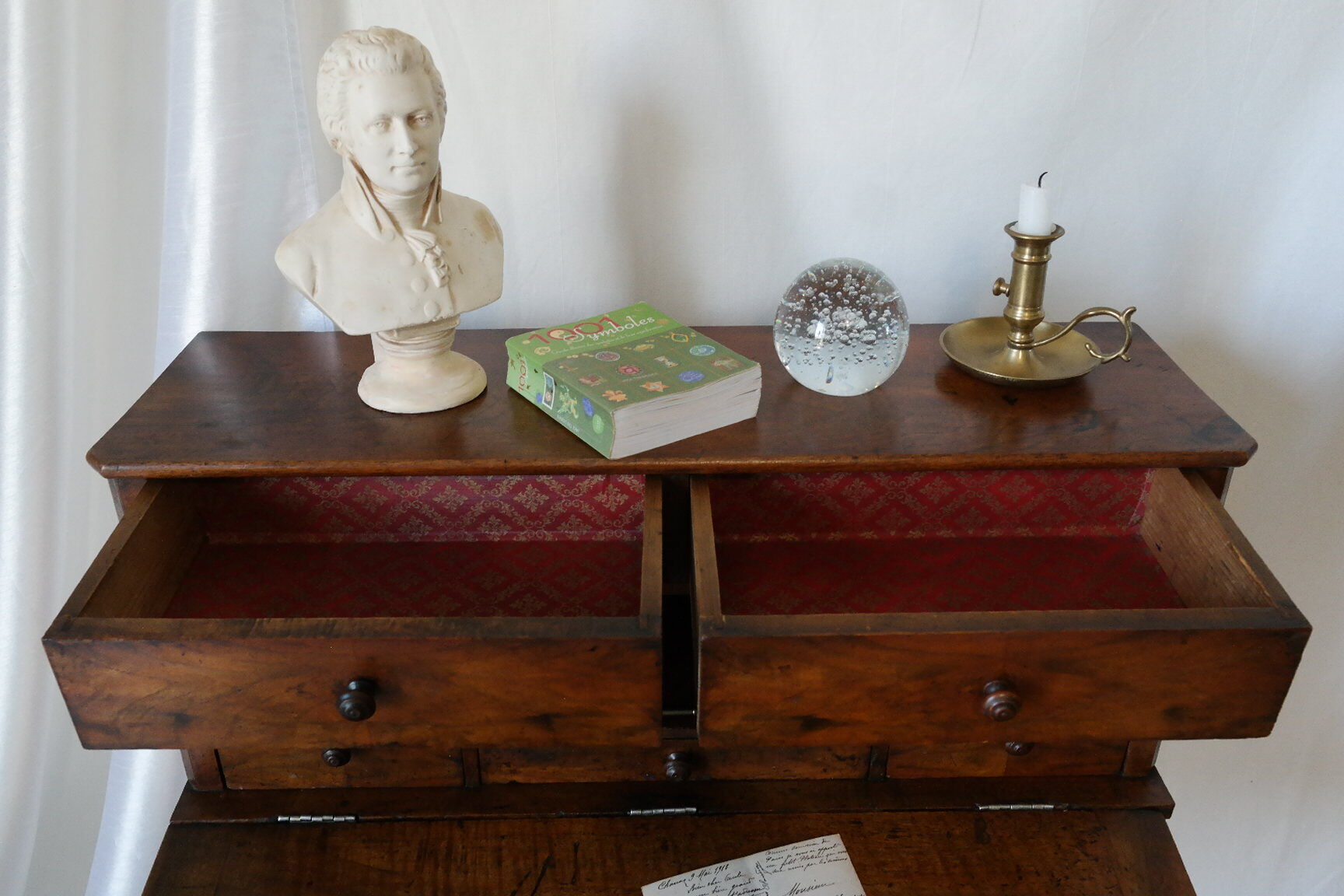 Secretary desk happiness of the day Louis Phillipe in walnut