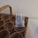 1930 wicker liqueur service basket