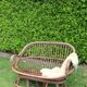 Banquette en rotin deux places, vintage