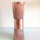 Diabolo vase in structured red copper / vintage 60s-70s