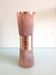 Diabolo vase in structured red copper / vintage 60s-70s