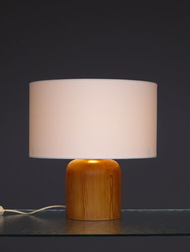 Lampe de table vintage en pin suédois de Marslöjd. Années 1970