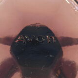 Advertising glass AVON purple decor in vintage relief