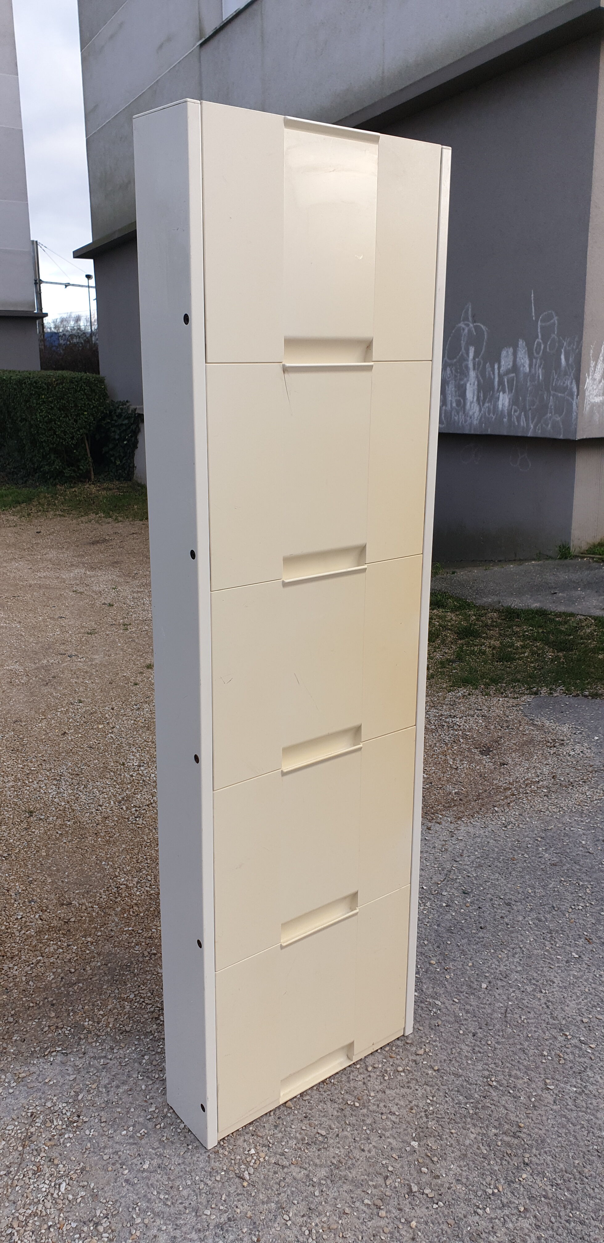 Vintage shoe column cabinet