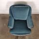 Pair of blue velvet armchairs with fringes