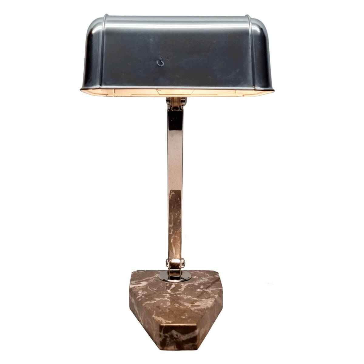 French Fare Art Deco Desk Lamp Chrome, 1930s