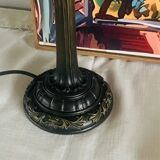 Tiffany style lamp vintage colourful flowers
