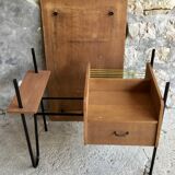 Modernist office with caisson, metal tubular structure, 1950