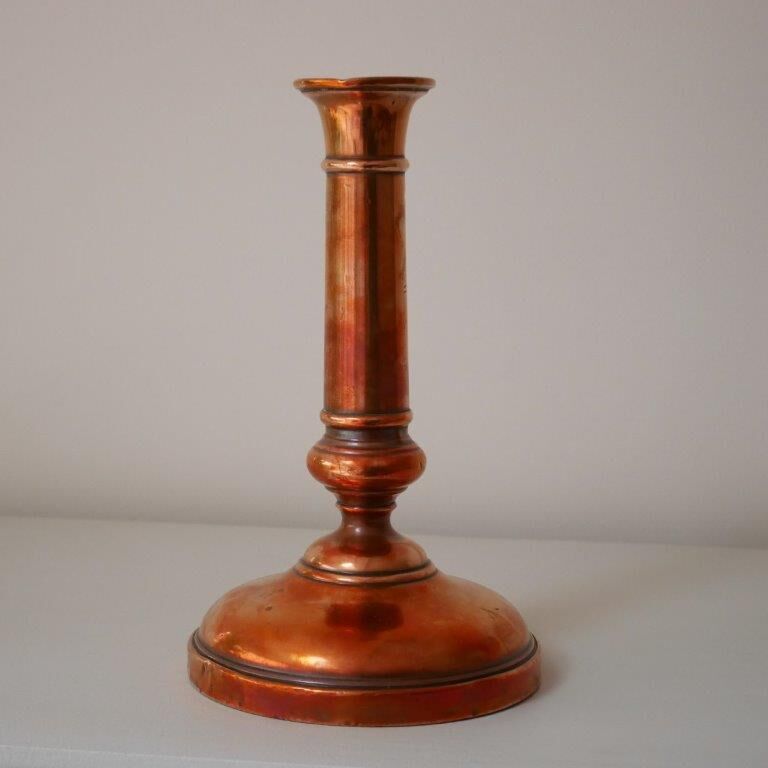 Copper candle holder