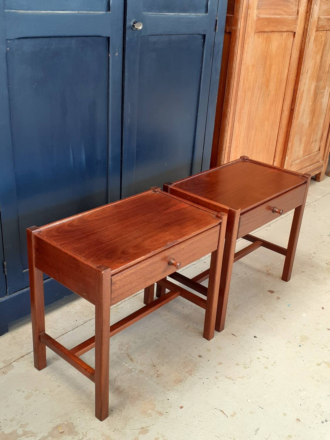 Pair of Scandinavian bedside tables