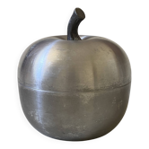 Vintage brushed aluminium ice bucket "Apple" (Made in Italy)
