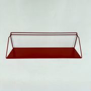 Vintage red metal wall unit book shelf , 1970s