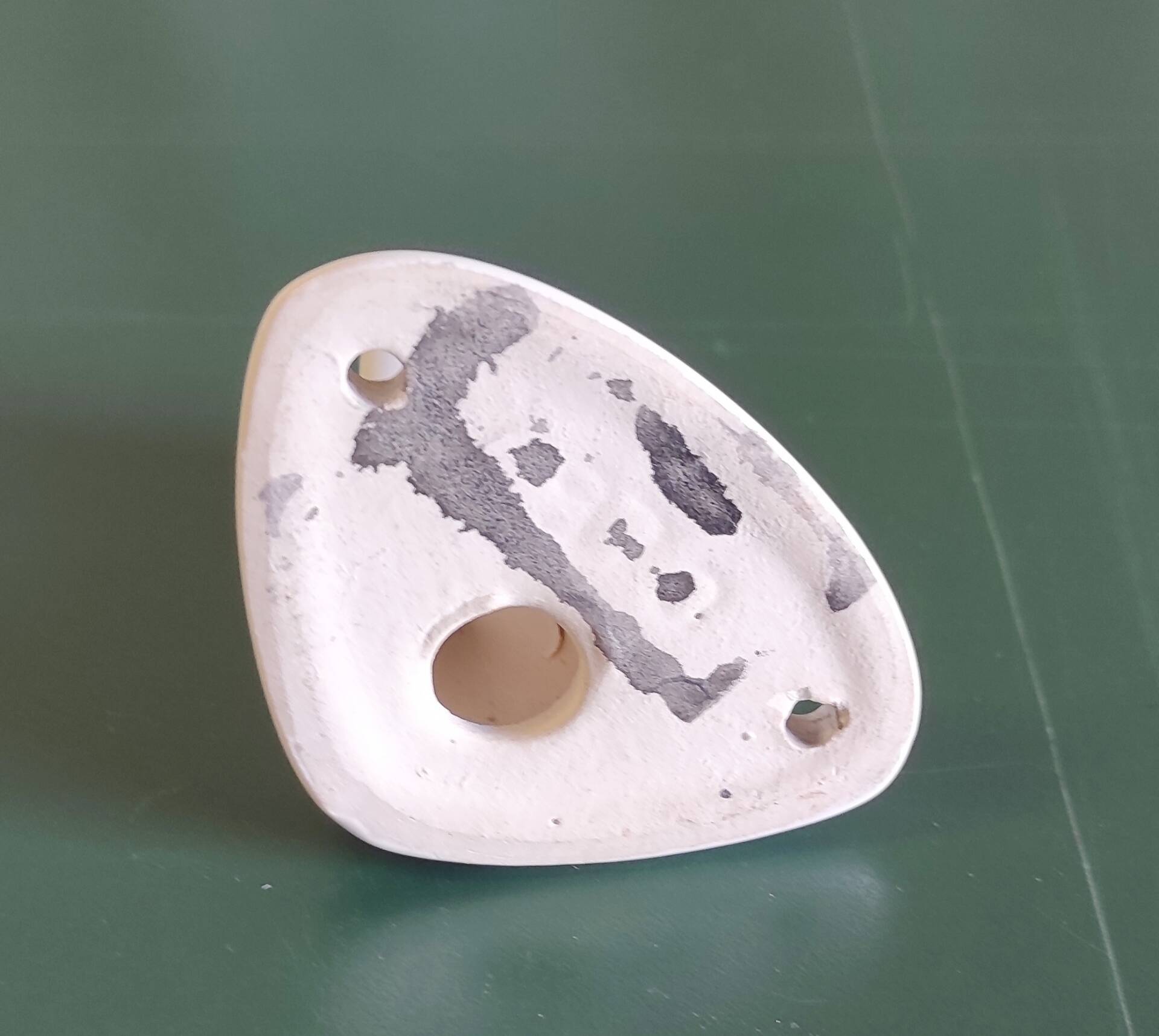 Wall-mounted coat hook in porcelain - mid 20th century