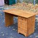 Scandinavian solid wood desk with drawer, 132cm