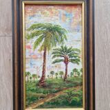 Tableau peinture exotique style colonial