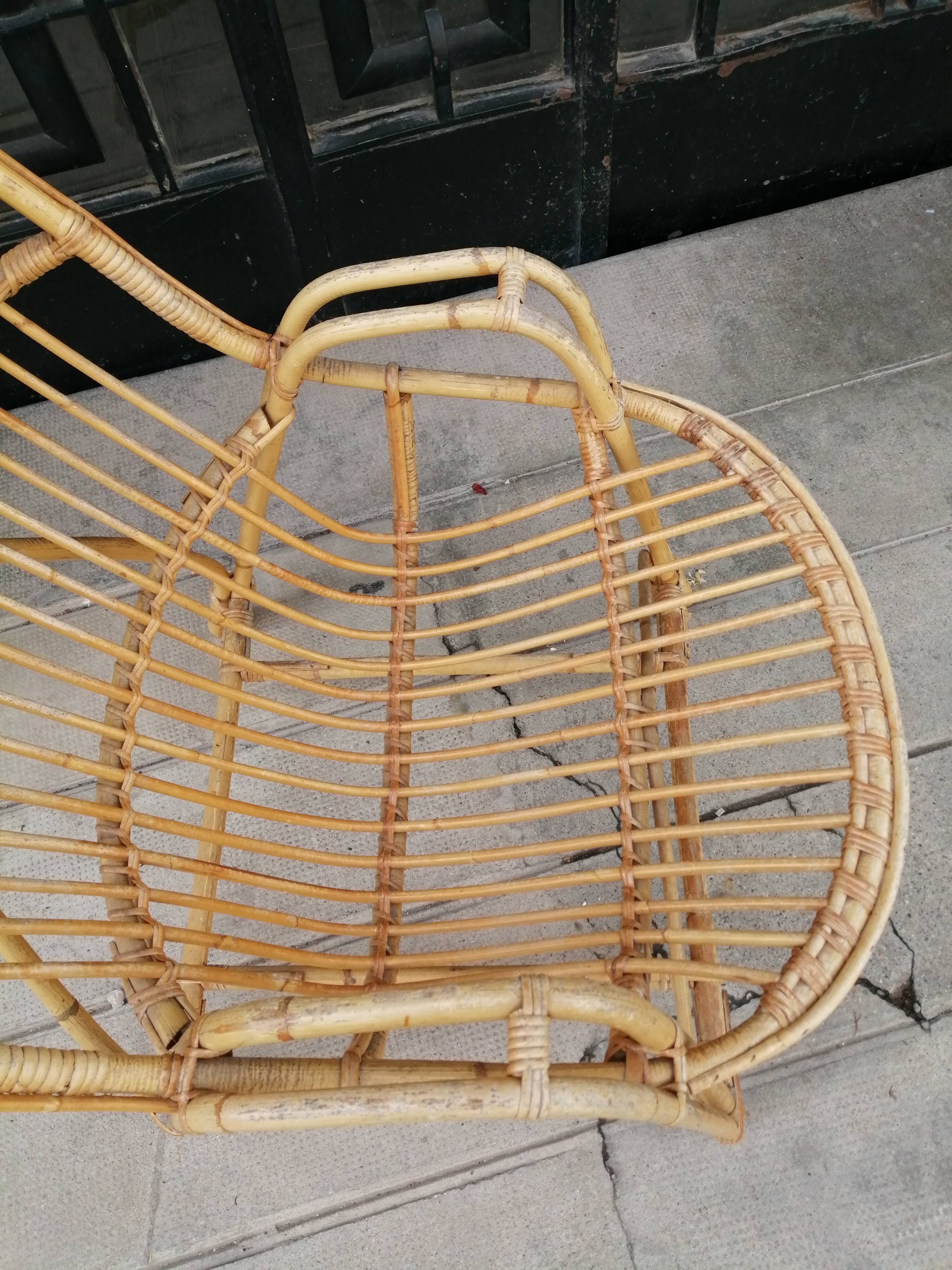 1960 rattan chair
