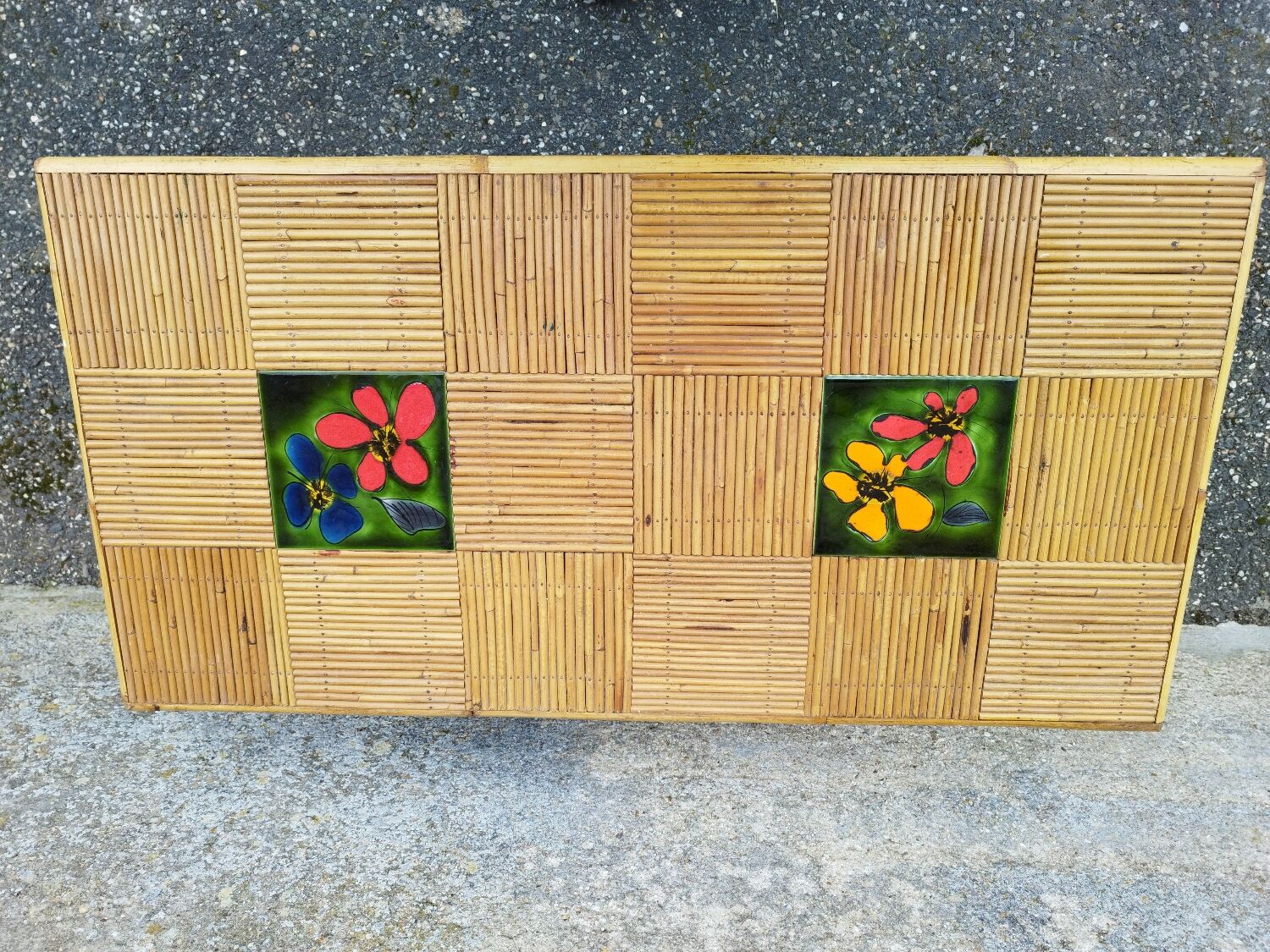 Table basse en rotin