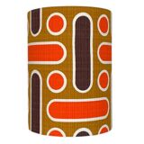 Abat-jour Naxos H23 D18 - tissu vintage 1970's