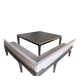 Vente : Table de salle à manger carrée sur mesure + banquette d'angle — lot