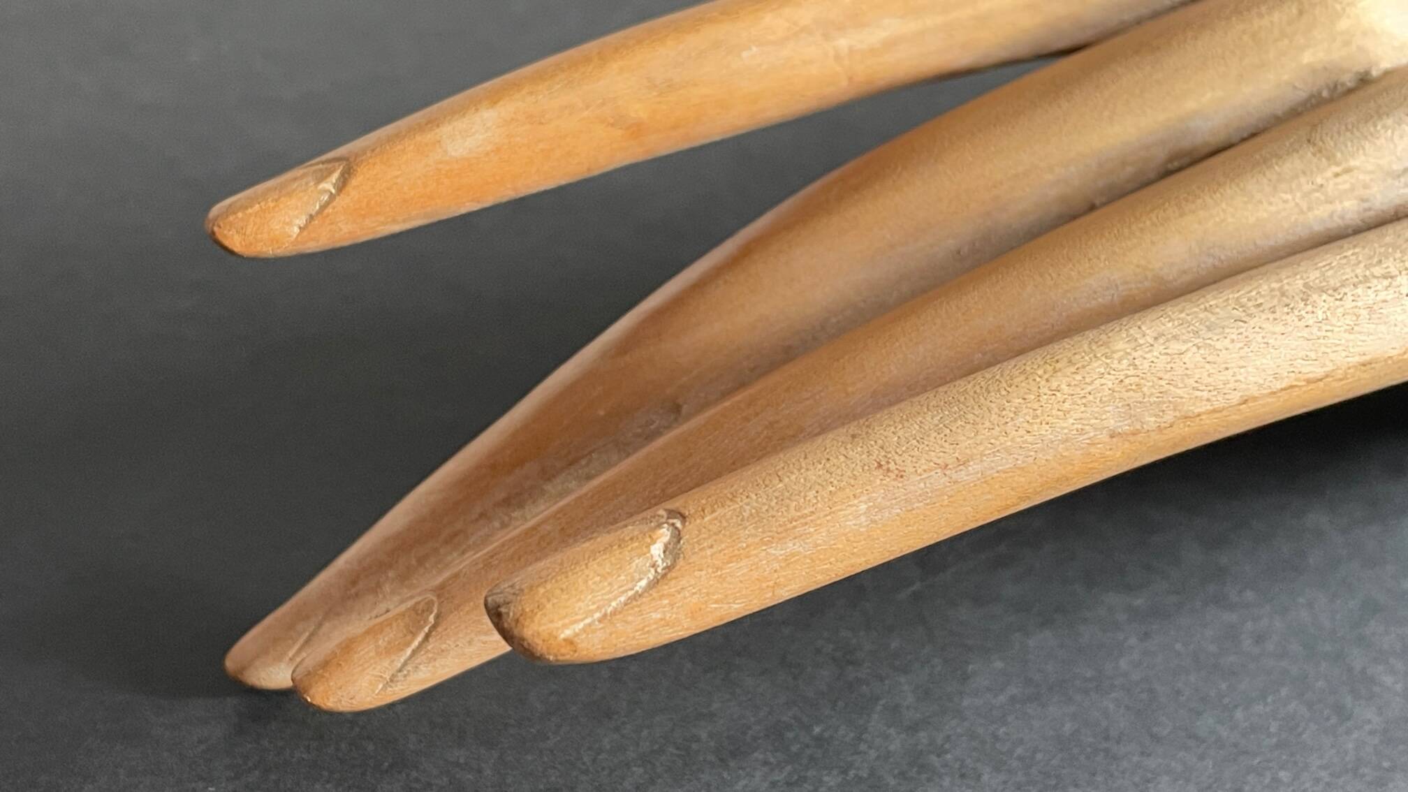 Wooden hand sculpture