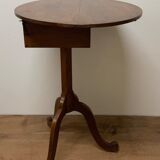 Pedestal table that can be transformed into a small walnut dressing table