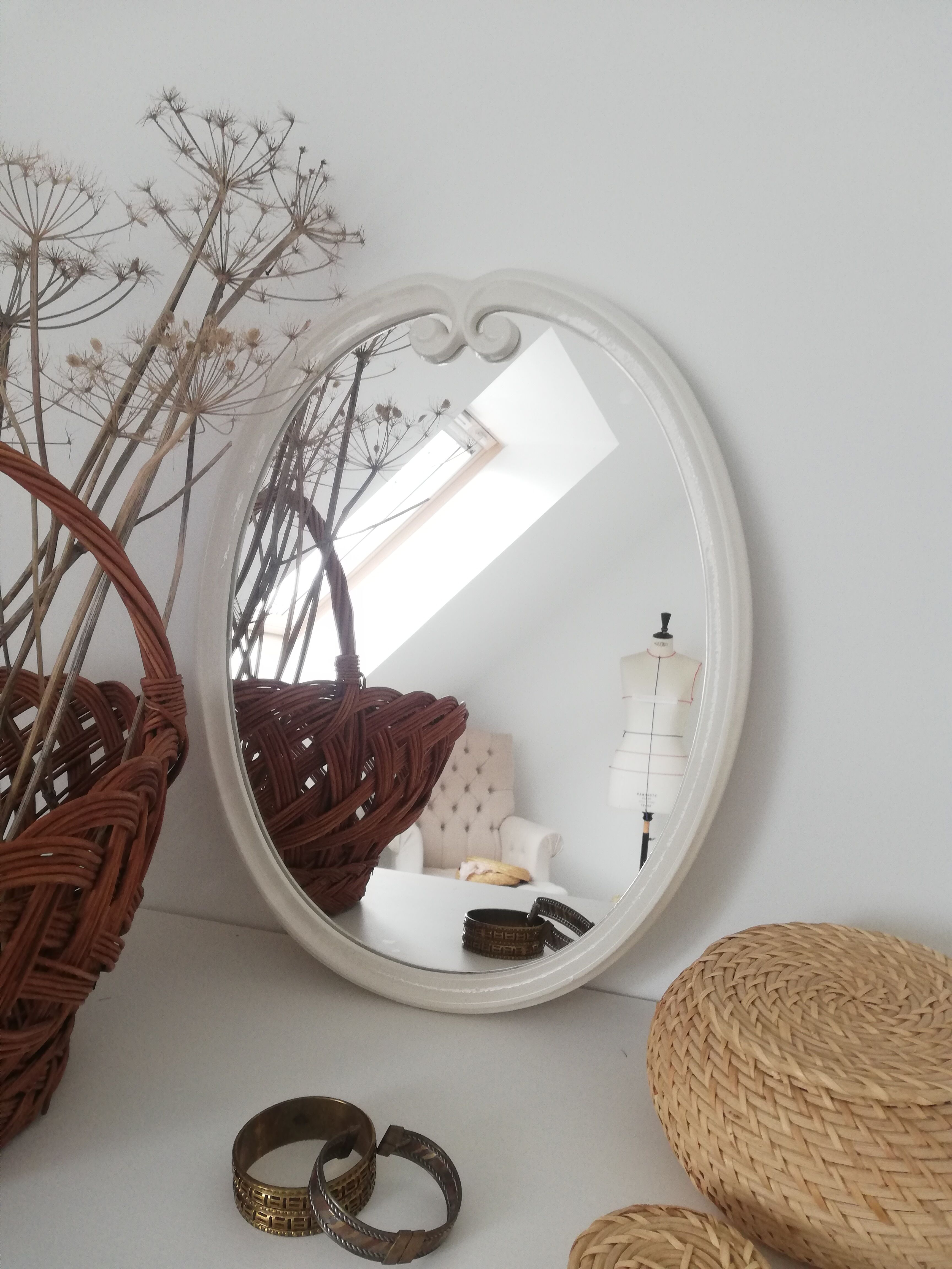 Vintage oval mirror