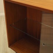 Mahogany display cabinet with glass front, Denmark, 1970s