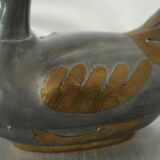 Set of vintage tin and brass duck boxes