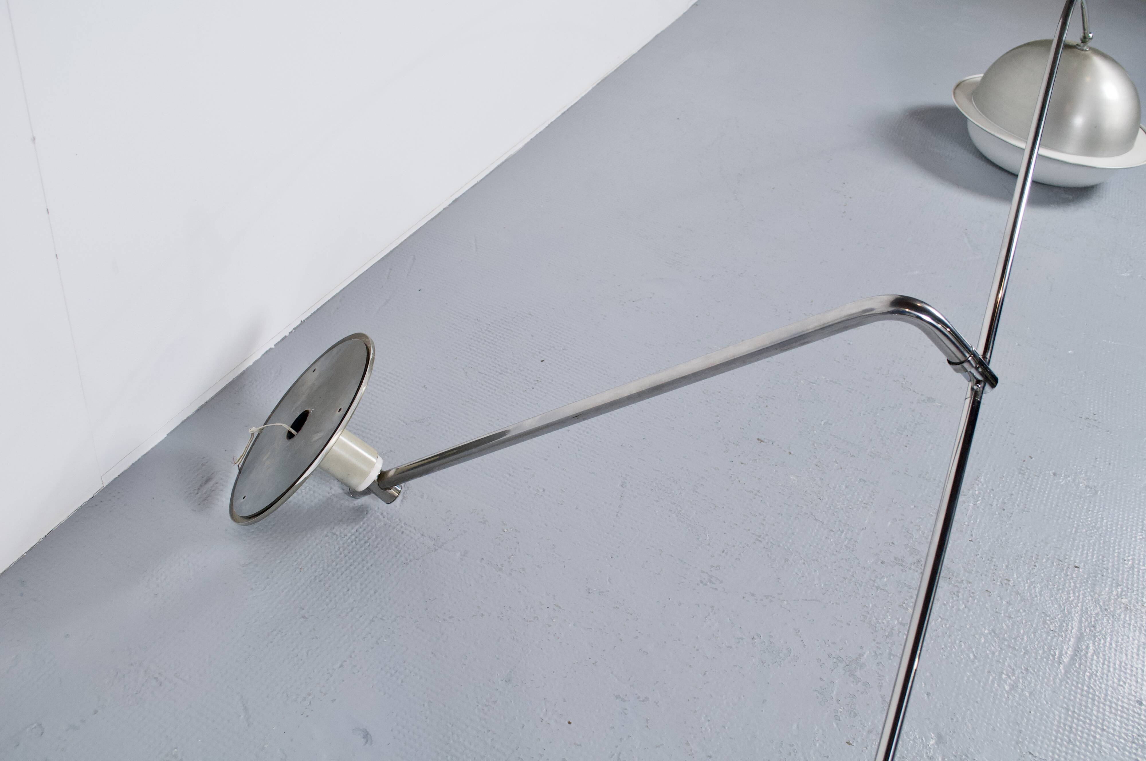 IMPORTANT ADJUSTABLE SUSPENSION 1970s CHROME STEEL PERSPEX ITALY WIRE