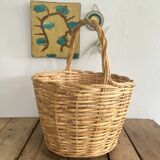 Round rattan basket 35 cm diameter