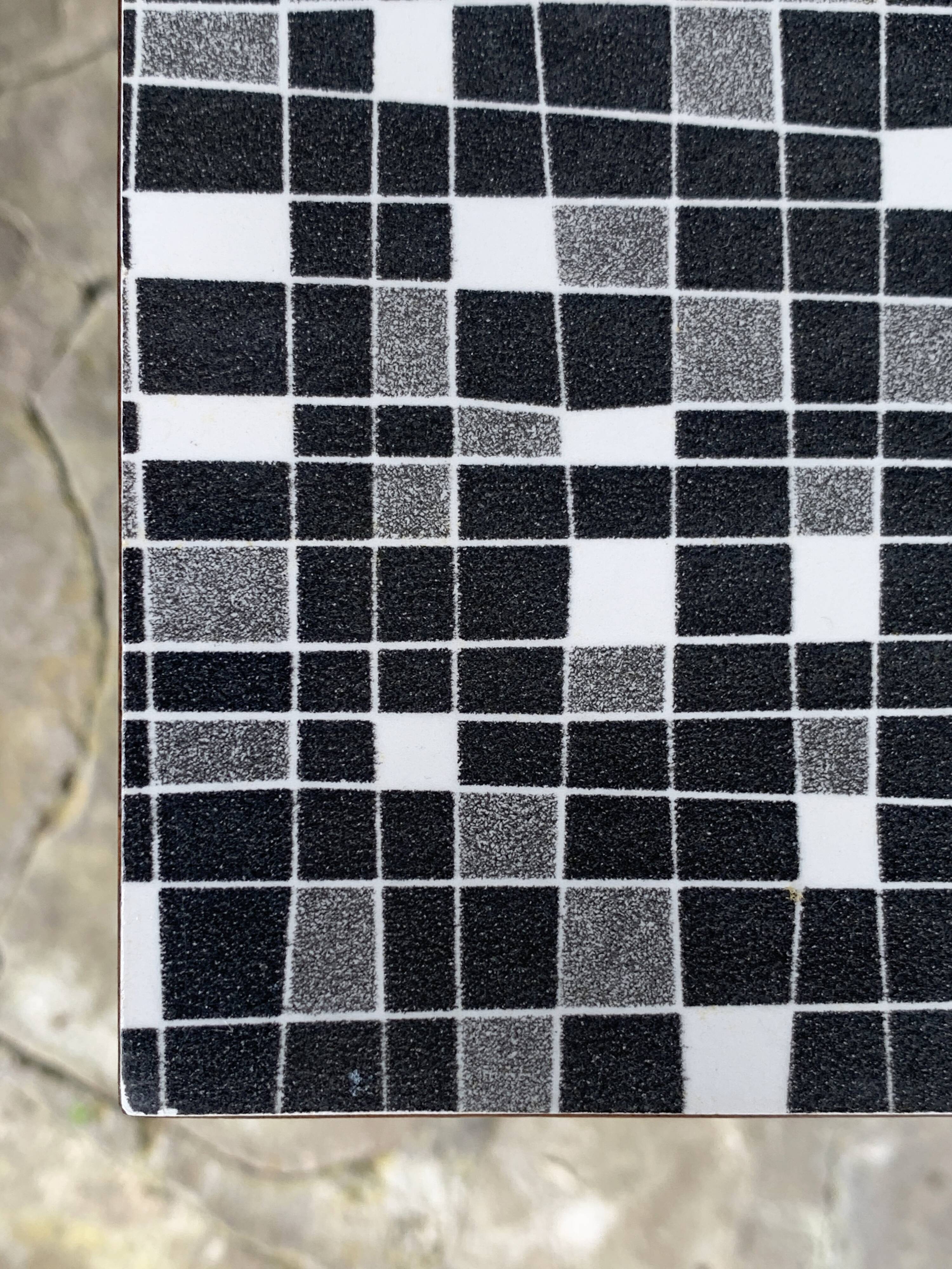 Mid-century teak coffee table with graphic motif, Germany 1950-60