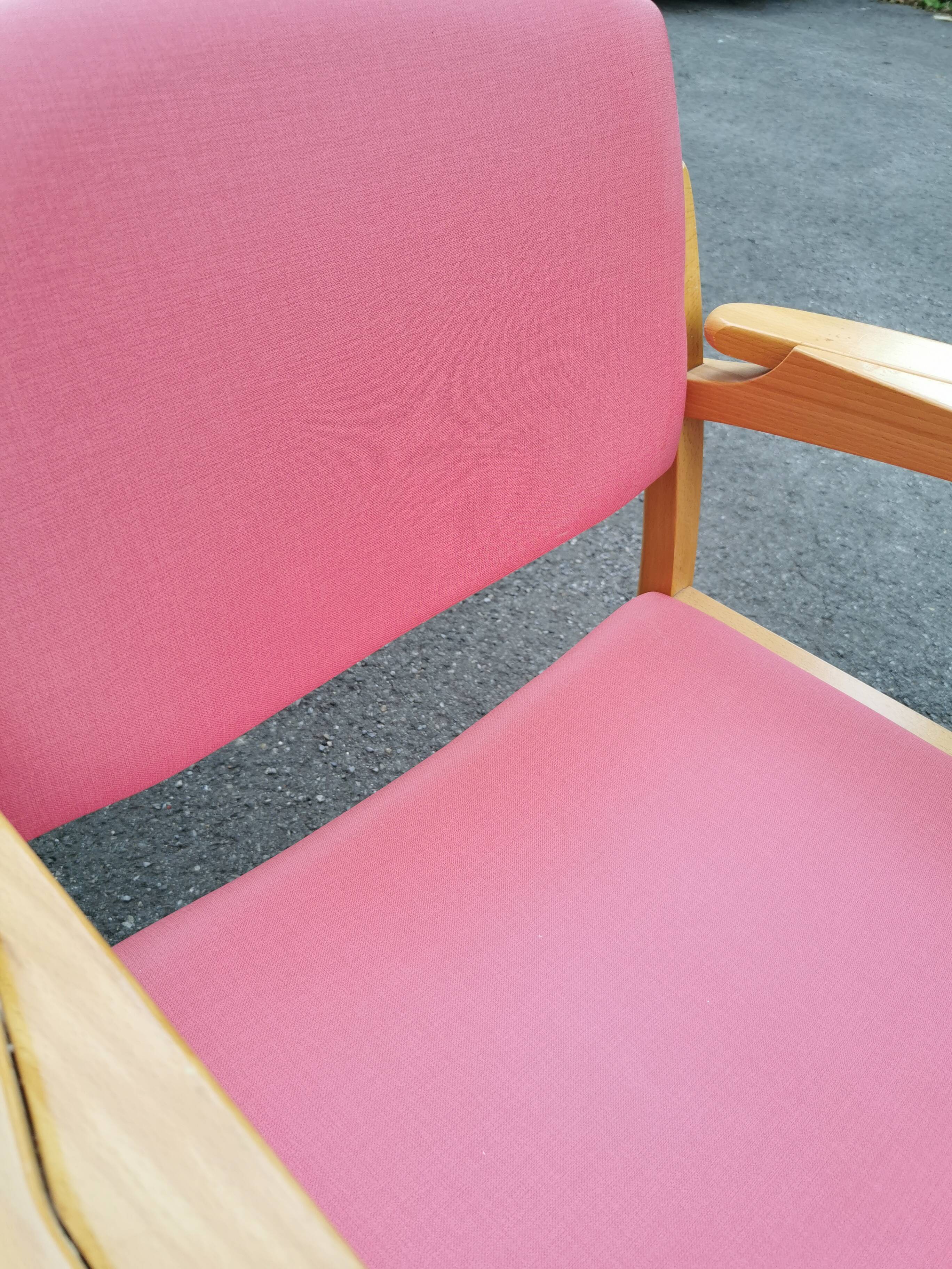 Series of 4 vintage armchairs 70s-80s