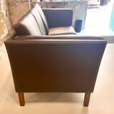Danish leather sofa 3 places