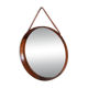 Round teak mirror Uno and Osten Kristiansson Luxus Vittsjö, Scandinavian