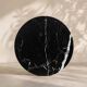 Table d’appoint design en plexiglas et marbre noir – Seventies