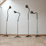 Set of 4 industrial floor lamp
