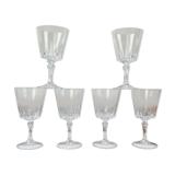 6 Cristal D'Arques white wine glasses model "VERSAILLES"