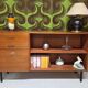 Vintage teak library enfilade 1970