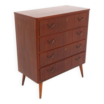 Commode scandinave en acajou, Suède, 1950