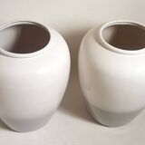 Pair of two-tone ceramic vases West Germany 1960s Height 42 cm