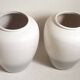 Pair of two-tone ceramic vases West Germany 1960s Height 42 cm