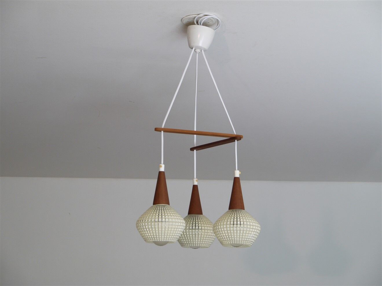 Danish boomerang luster in teak 1960